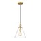 Z-Lite Harper 1 Light Pendant, Rubbed Brass & Clear 3034P11-RB - alternate 1